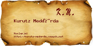 Kurutz Medárda névjegykártya